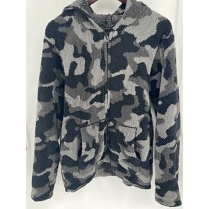Barefoot Dreams Camo Cozy Chic Full Zip Hoodie Jacket